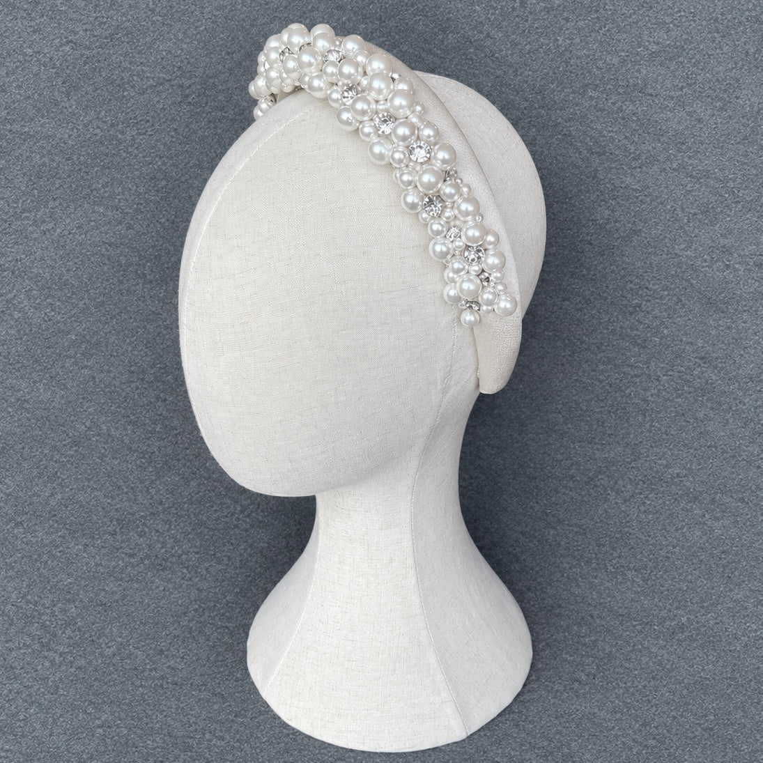 Bridal Rhinestone and Shell Pearl Bead Hairband