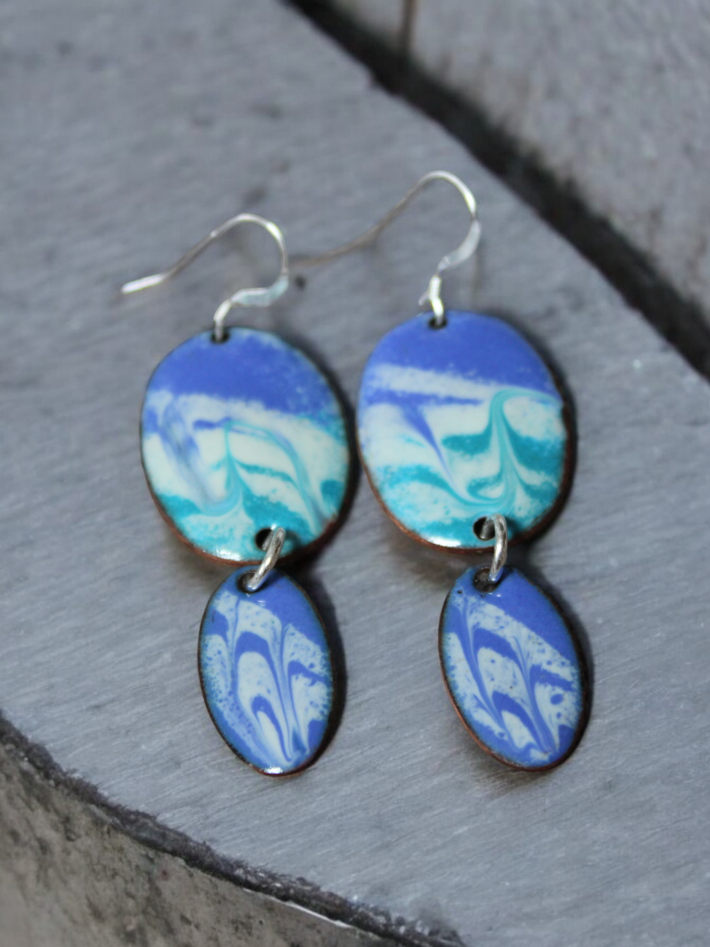 Waves, Double Drop Earrings