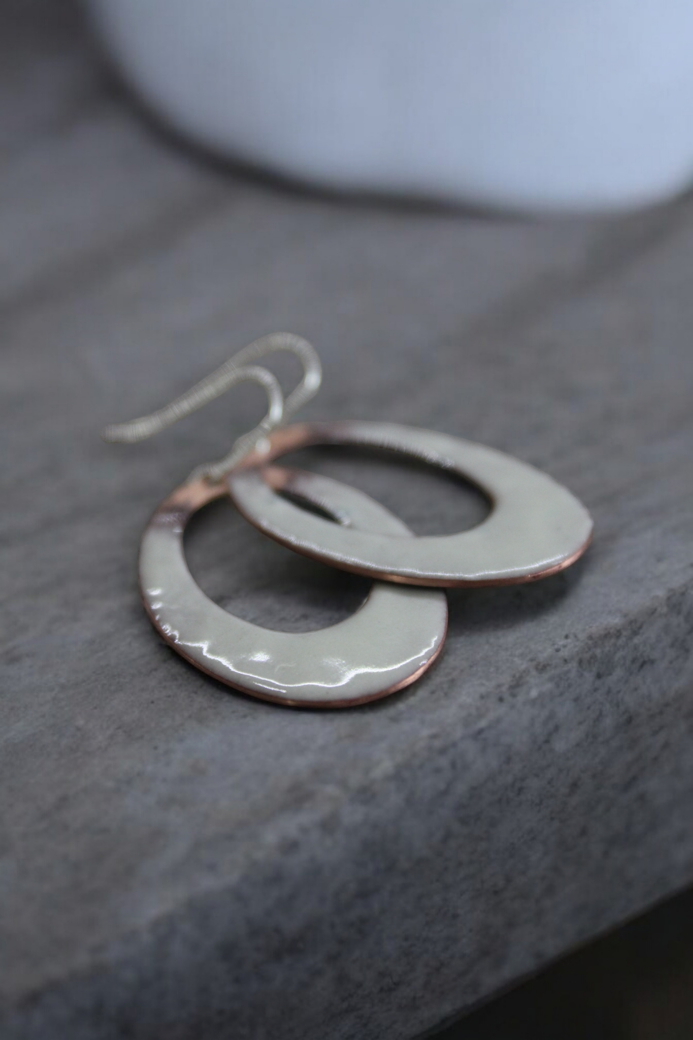 Ivory Hoops Earrings