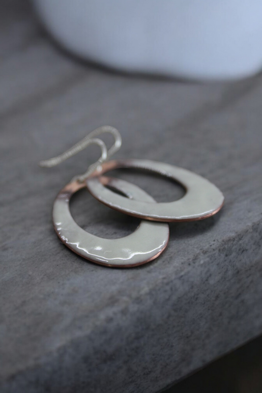 Ivory Hoops Earrings