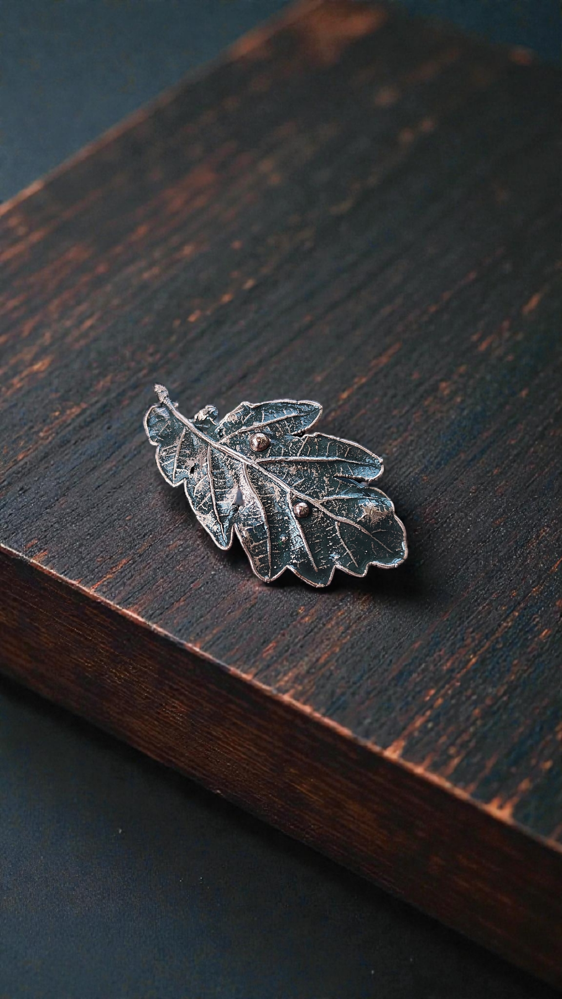 26 Copper Brooch “Rain Trace”