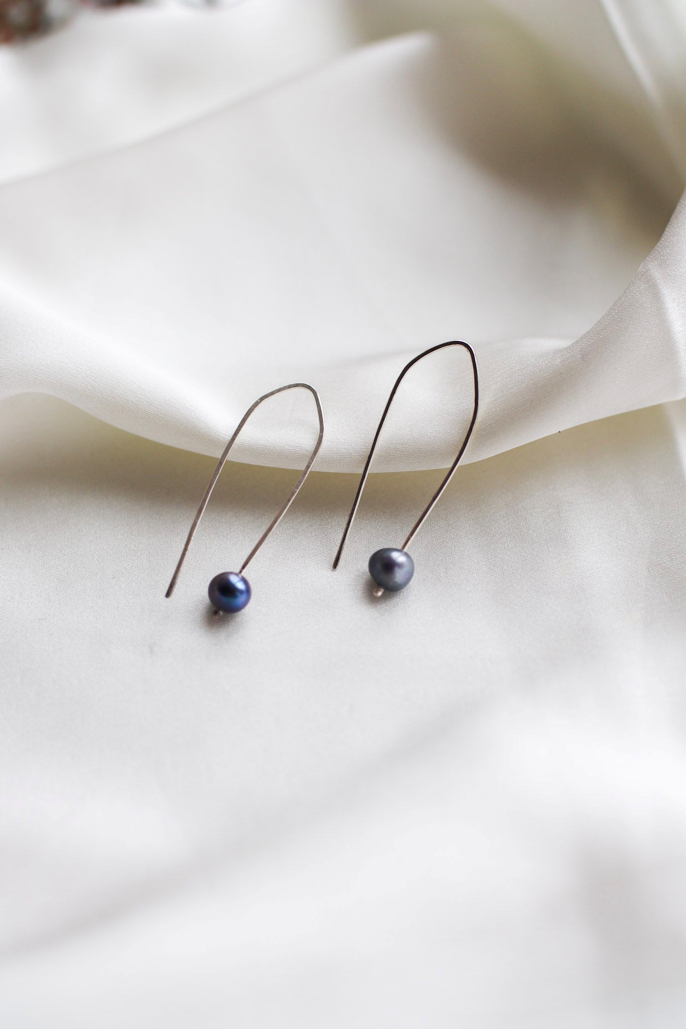 Sterling Silver Pearl Drop Necklace with Fresh Water Pearls