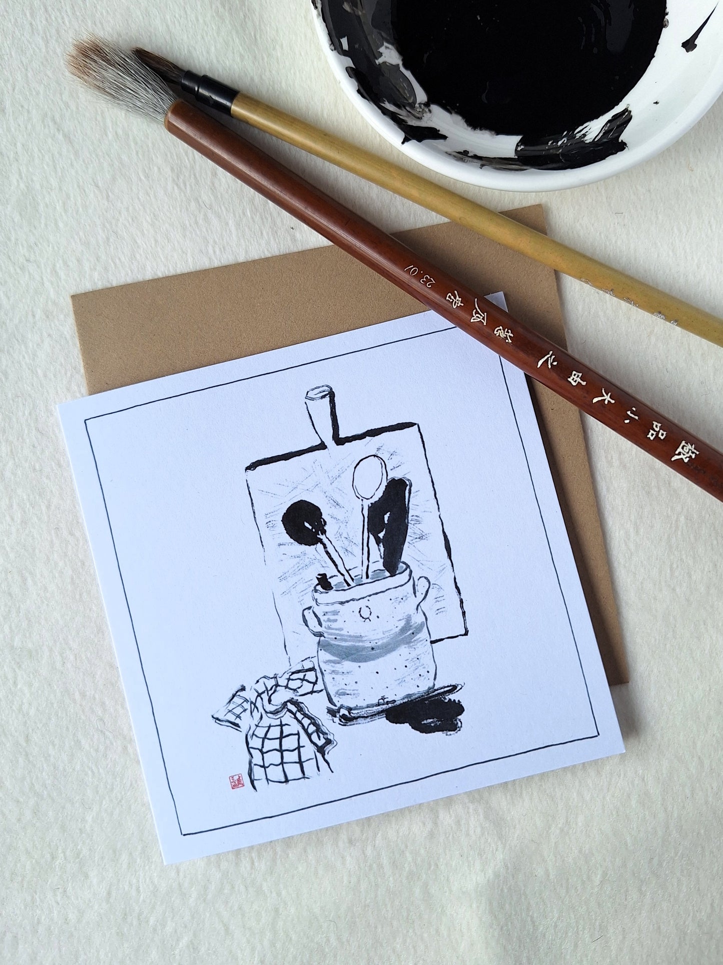 Saw Framed Eco Aritst Greeting Cards - 7 Design Mix Pack