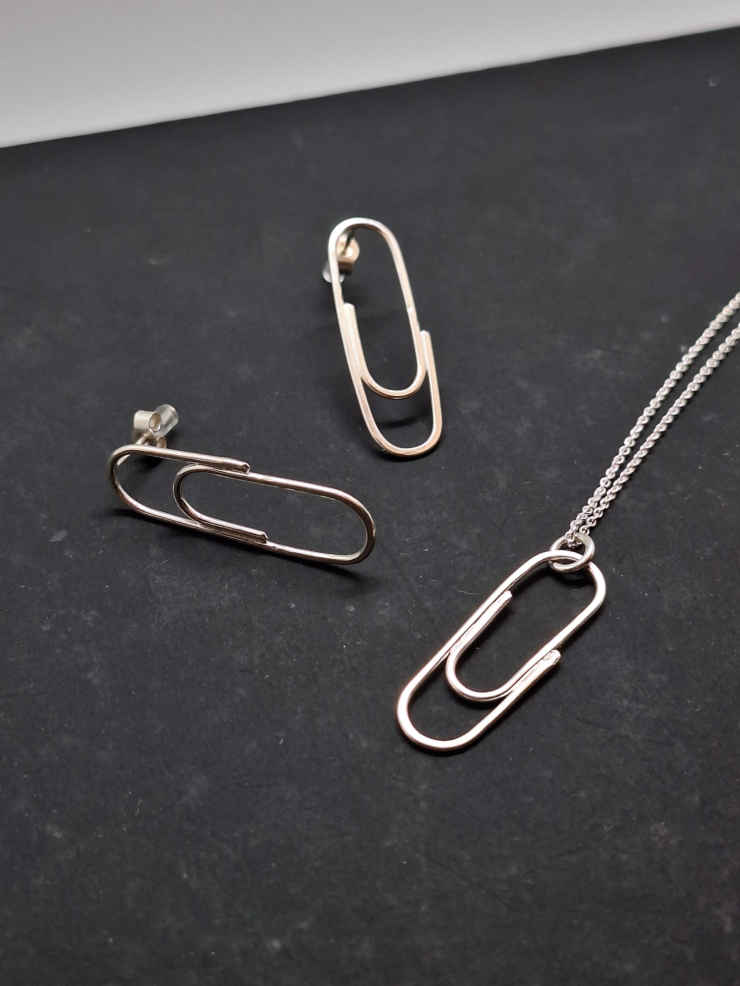 Sterling Silver Paperclip Earrings