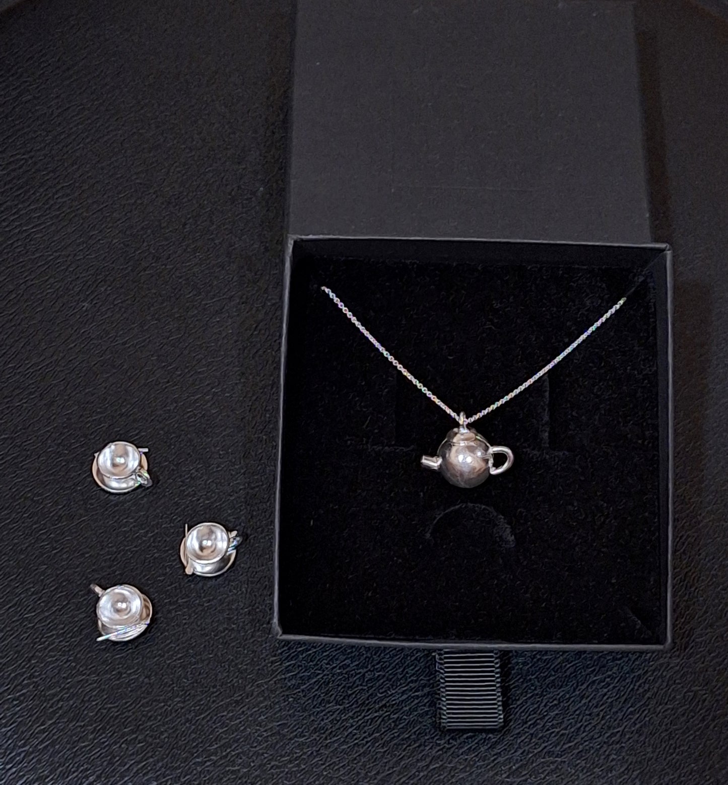 Sterling Silver Tea Pot Necklace