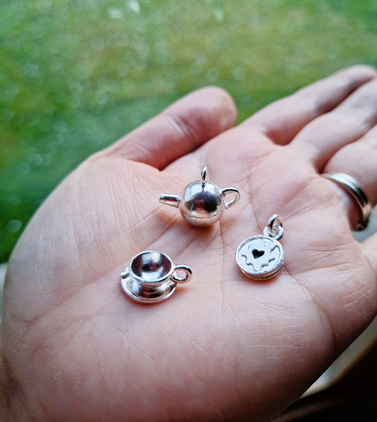 Sterling Silver Jammie Dodger Biscuit Necklace