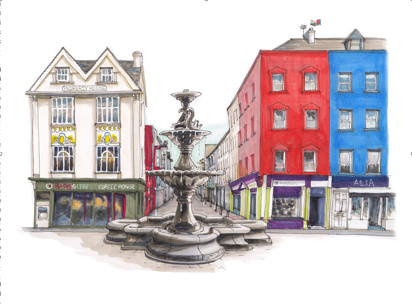 Berwick Fountain Print