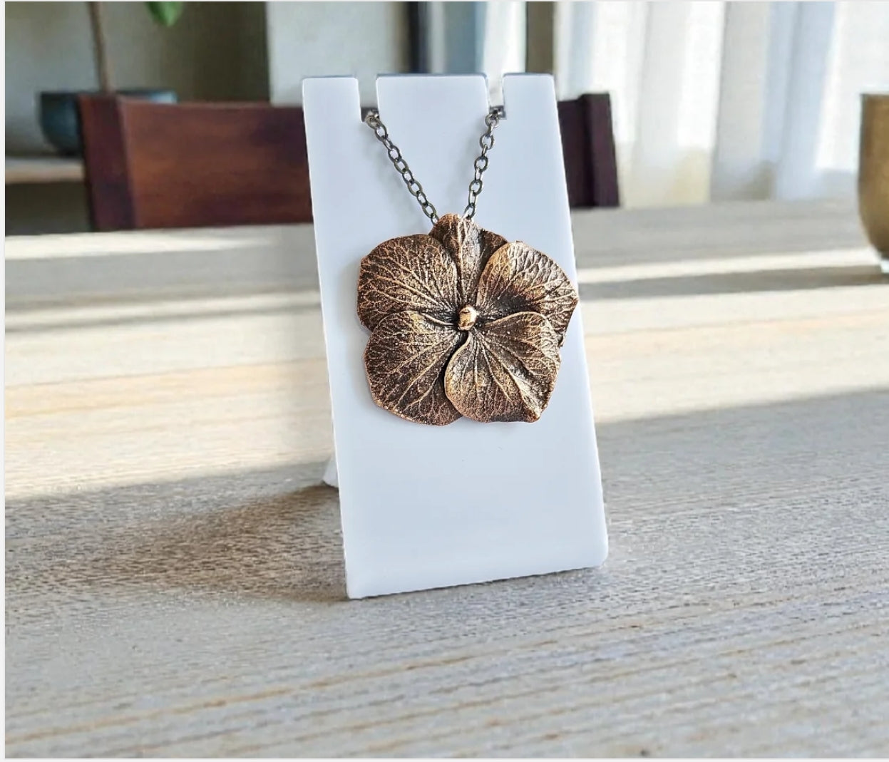 103 Hydrangea Flower Copper Pendant — Sweet Copper