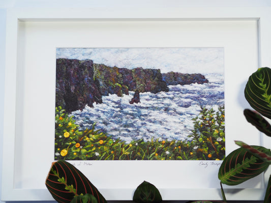 Shifting Moods of Moher (Print of Needle Felted Original)