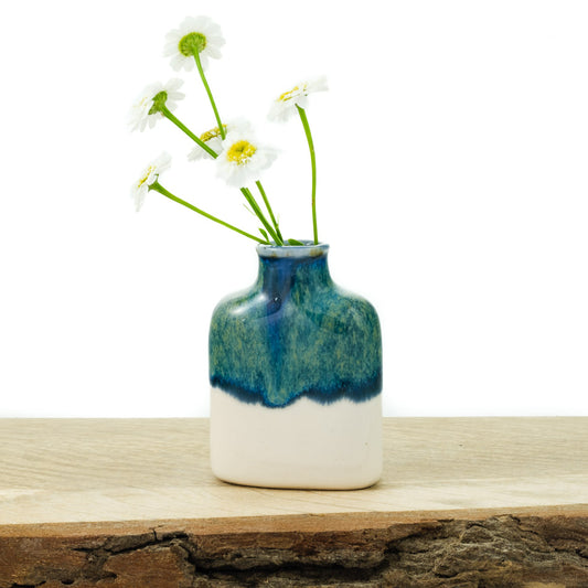 Bud Vase - Aqua Hip Flask