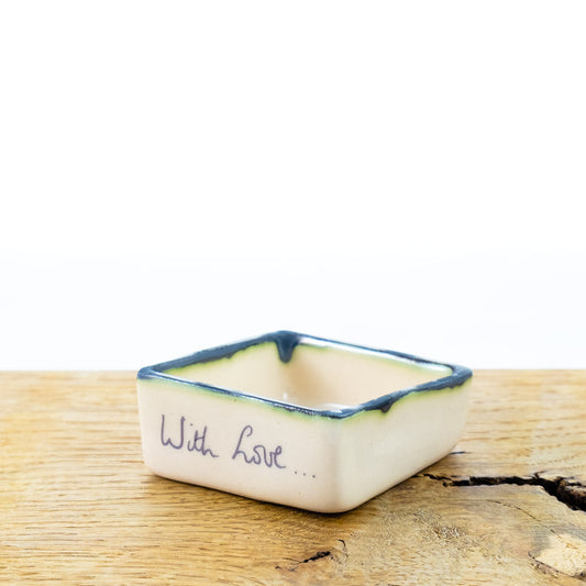 'With love’ Square dish