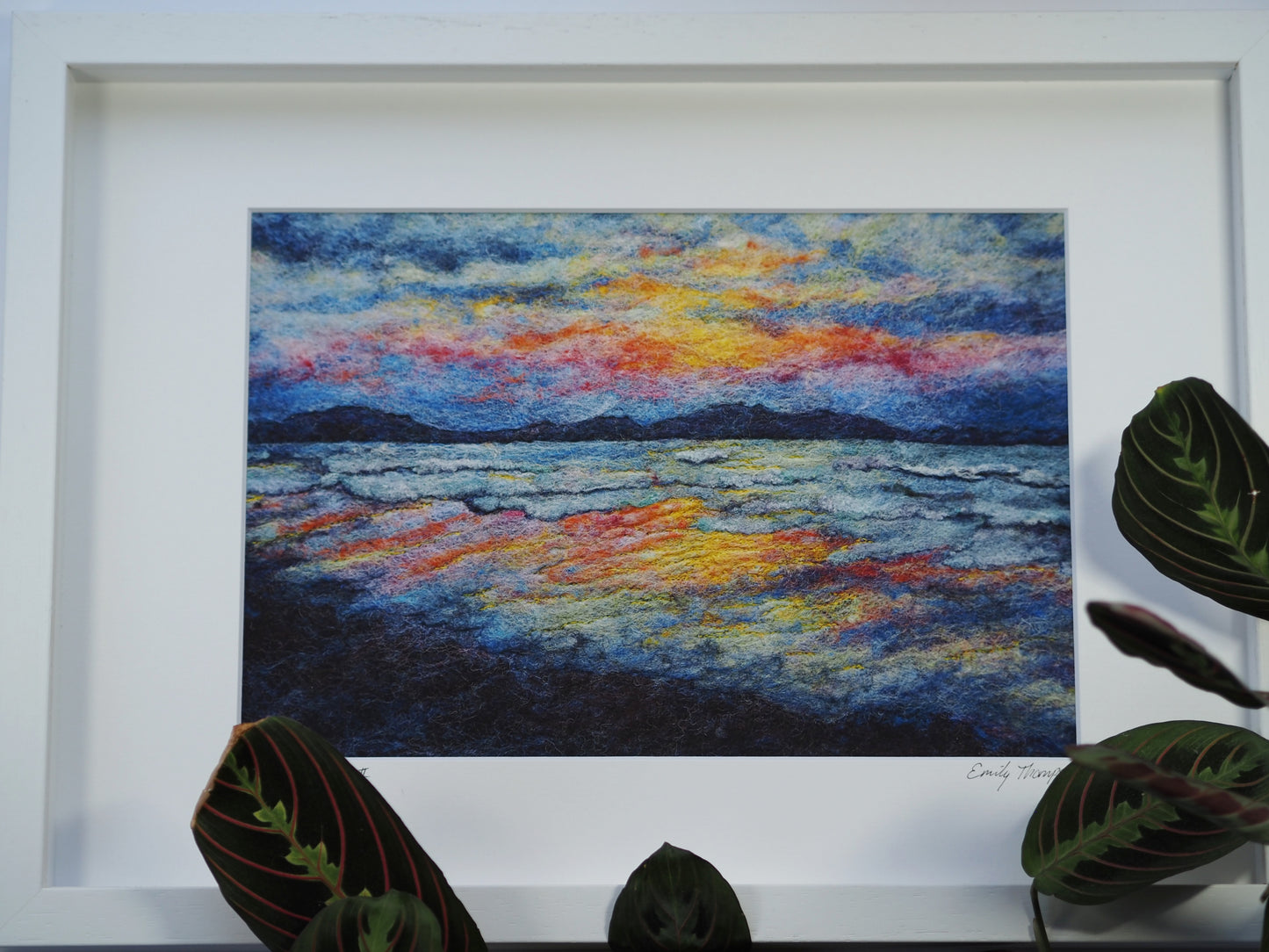 Sunset Beaches II (Print of Needle Felted Original)