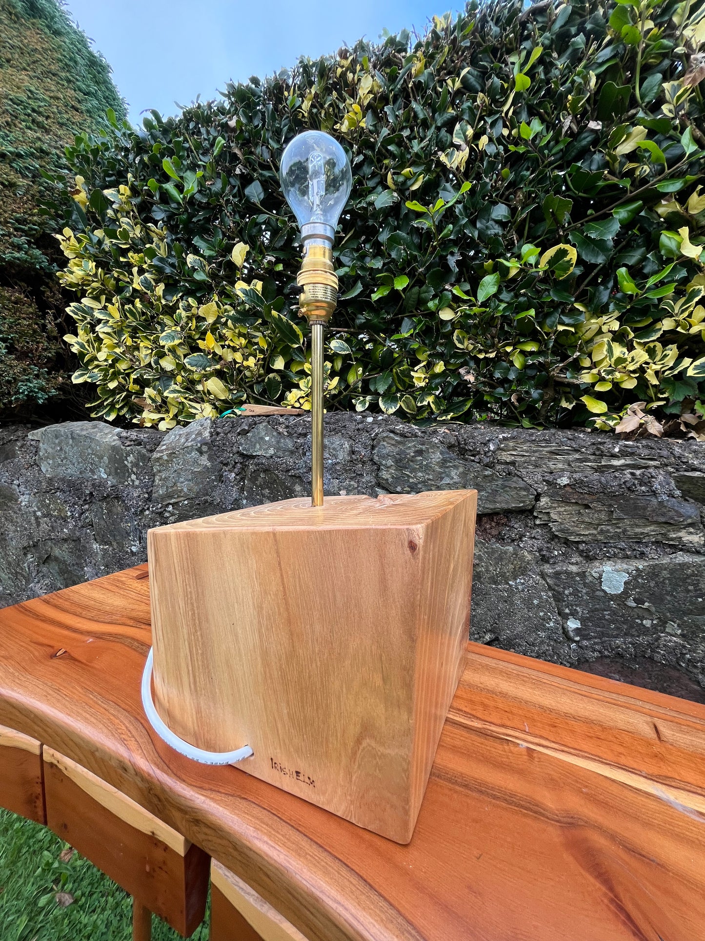 Table, Bedside Sideboard lamps made from Irish Elm or  Ash