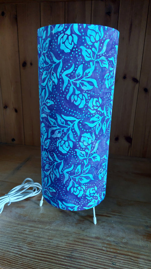 Purple & Blue Flowers Table Lamp