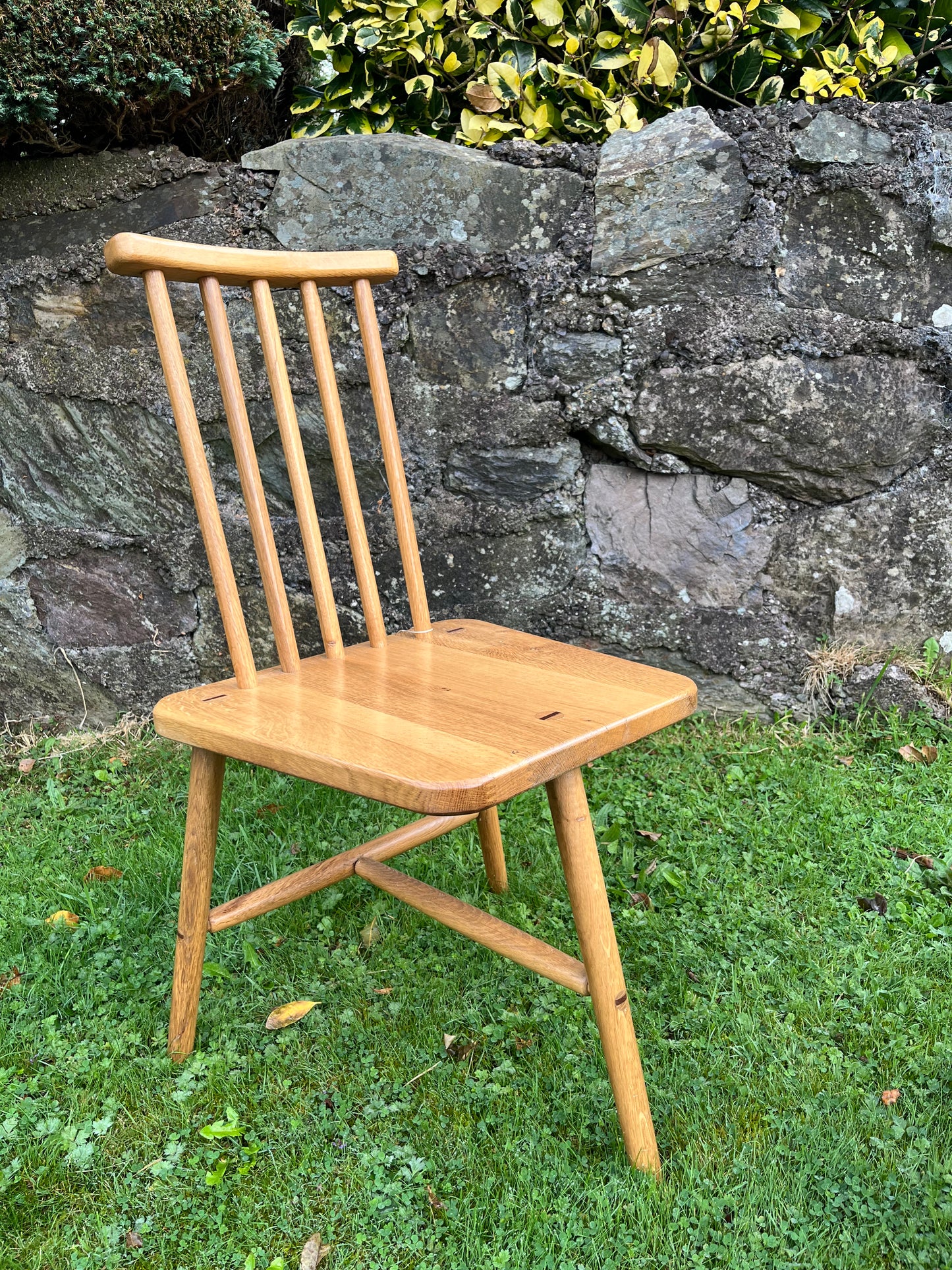 Hand Crafted Irish Oak Solid Chair