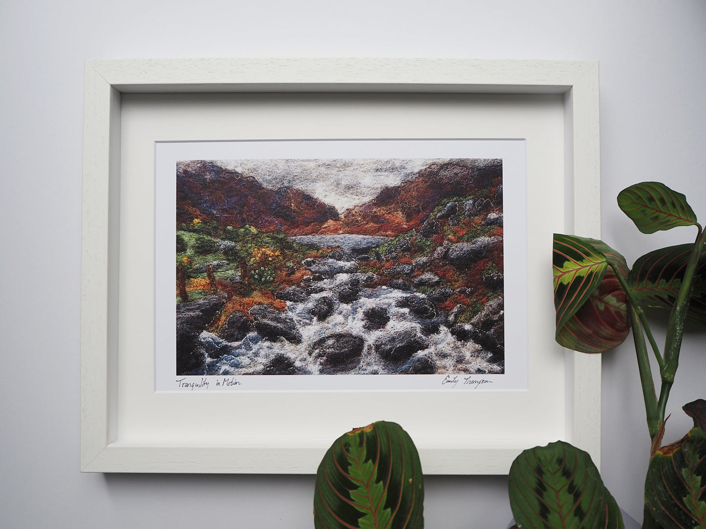 Tranquility in Motion (Framed Print of Needle Felted Original)