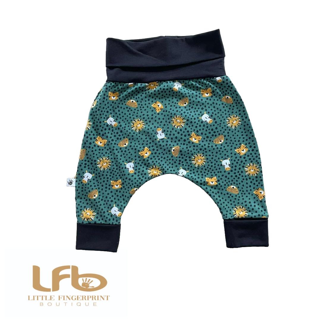 Animal Spot - Handmade "Grow with Me" Baby Harem Pants – Adjustable, Comfy & Durable