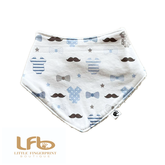 Moustaches -  Baby Bandana Bib – Absorbent Dribble Bib