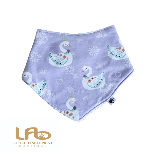 Swan -  Baby Bandana Bib – Absorbent Dribble Bib