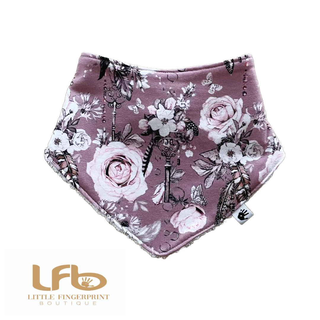 Romantic Rose -  Baby Bandana Bib – Absorbent Dribble Bib