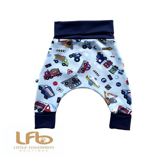 Transport "Grow with Me" Baby Harem Pants – Adjustable, Comfy & Durable