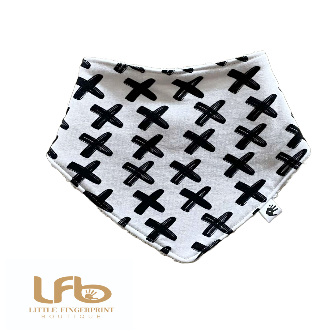 Chriss-Cross -  Baby Bandana Bib – Absorbent Dribble Bib