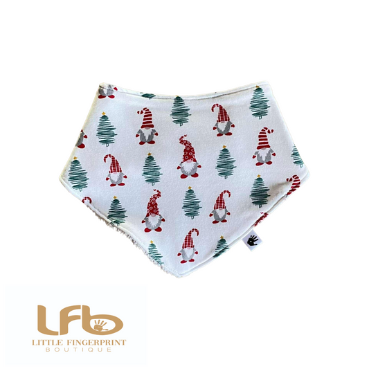White Gnome -  Baby Bandana Bib – Absorbent Dribble Bib