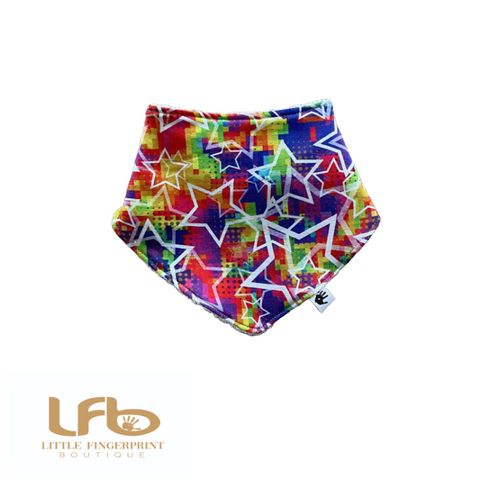 Stars Rainbow -  Baby Bandana Bib – Absorbent Dribble Bib