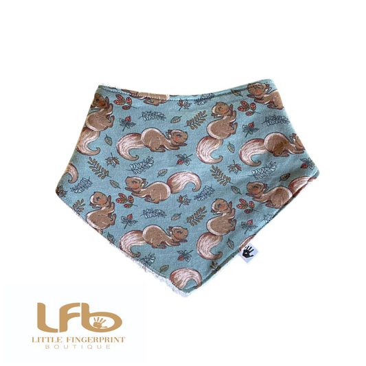 Squirrel -  Baby Bandana Bib – Absorbent Dribble Bib
