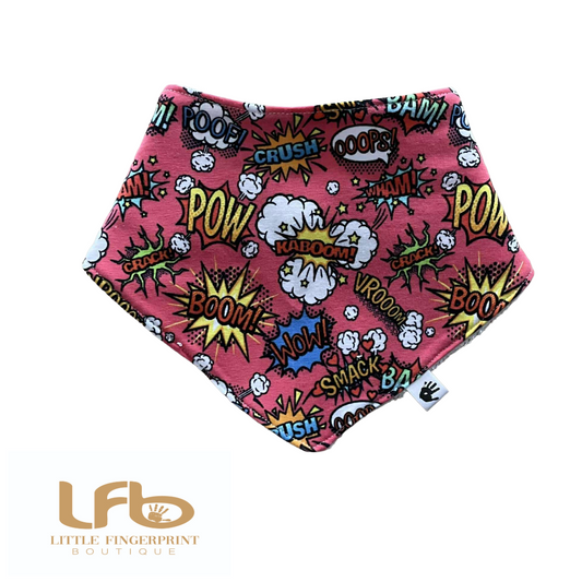 Pink Graffiti -  Baby Bandana Bib – Absorbent Dribble Bib