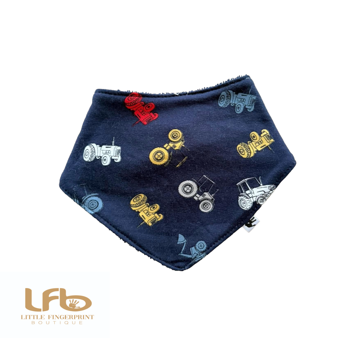 Tractor Town bib -  Baby Bandana Bib – Absorbent Dribble Bib