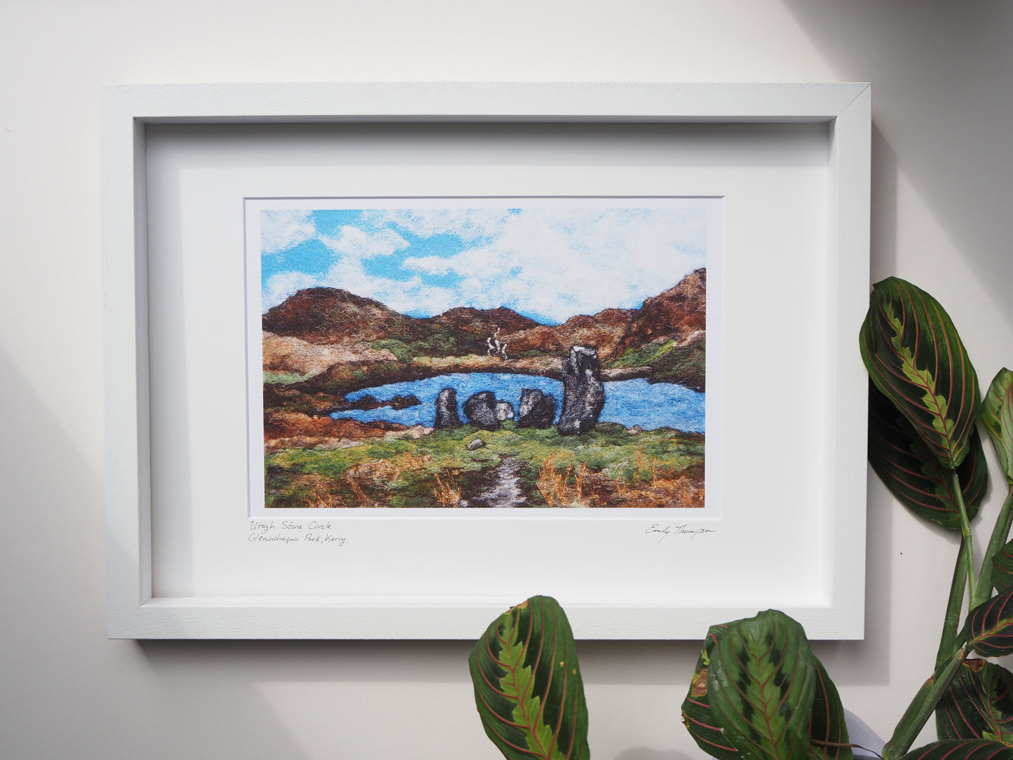 Uragh Stone Circle (Framed Print of Needle Felted Original)