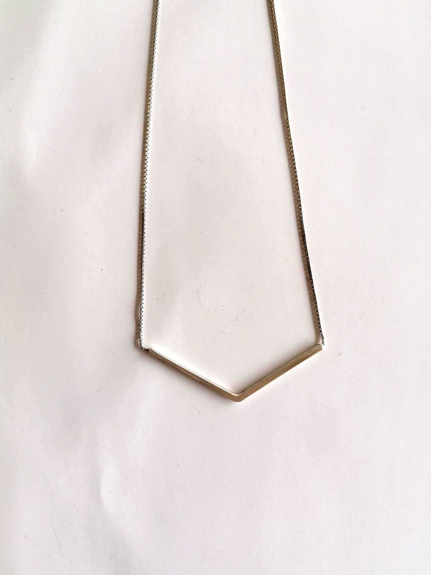 Sterling Silver V Shape necklace