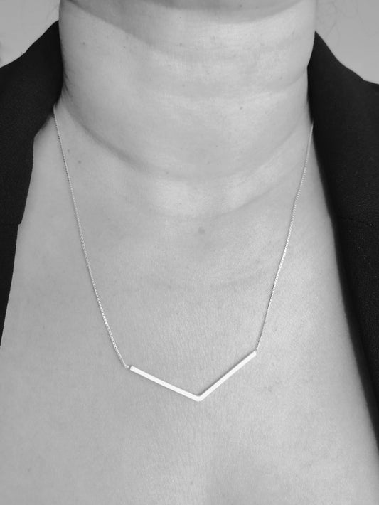 Sterling Silver V Shape necklace