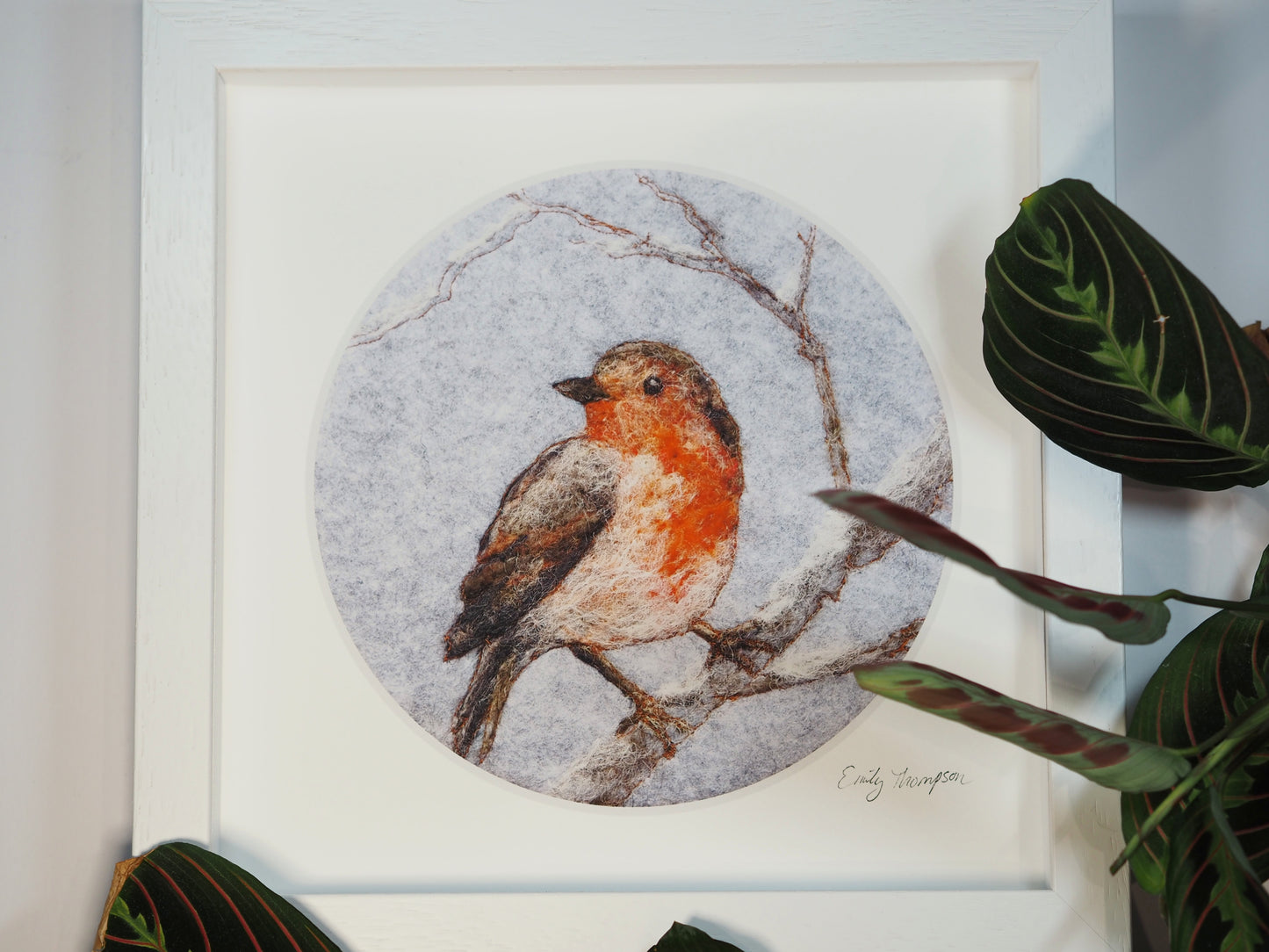 Robin Red Breast (Print of Needle Felted Original)