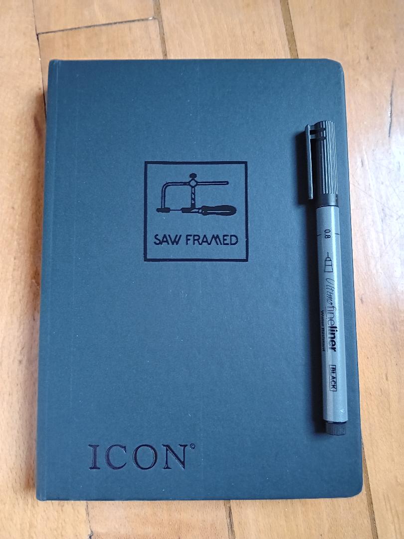 A5 Hardback Sketch Book and Finelier Pens Set