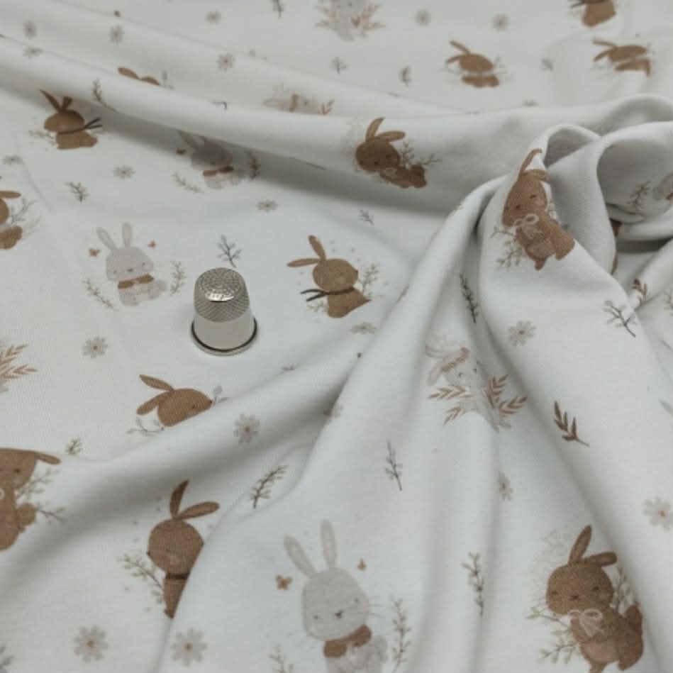 Bunny- Handmade Baby Bandana Bib – Absorbent Dribble Bib for Teething Babies (0-24 Months)
