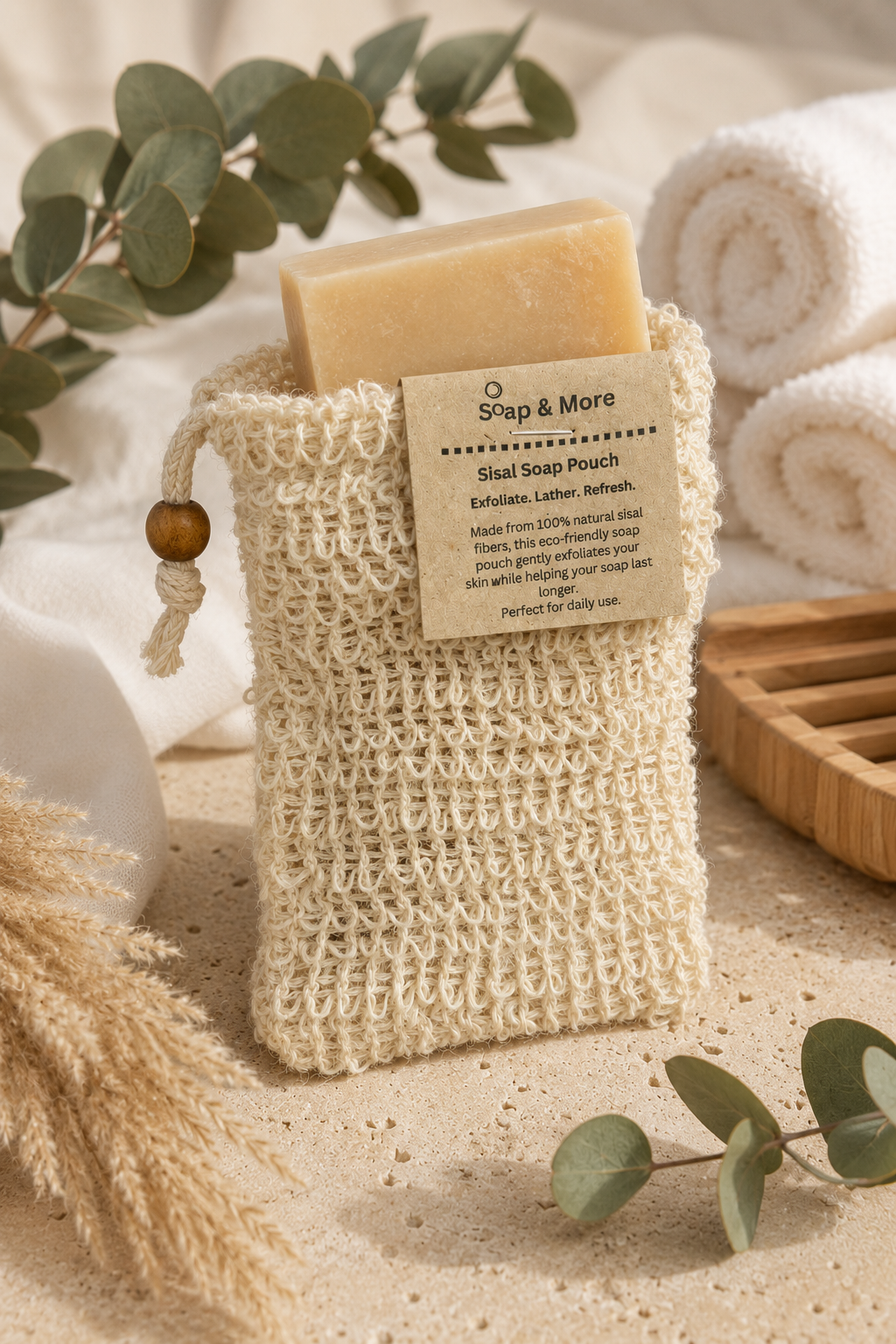 Natural Sisal Soap Saver Pouch
