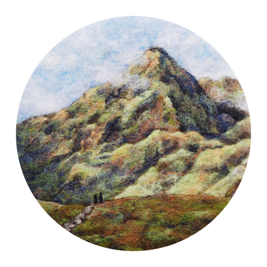 Hiking Carrauntoohil (Print of Needle Felted Original)