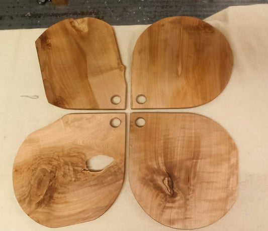 wooden teardrop serving board