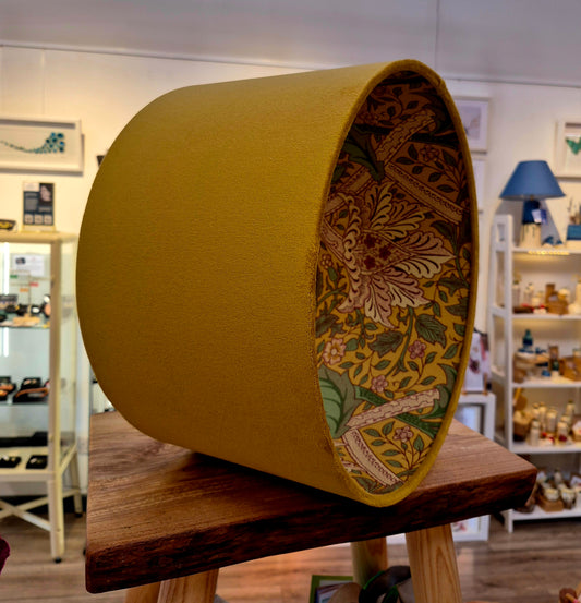 The 'Old Gold' Velvet Drum Shade