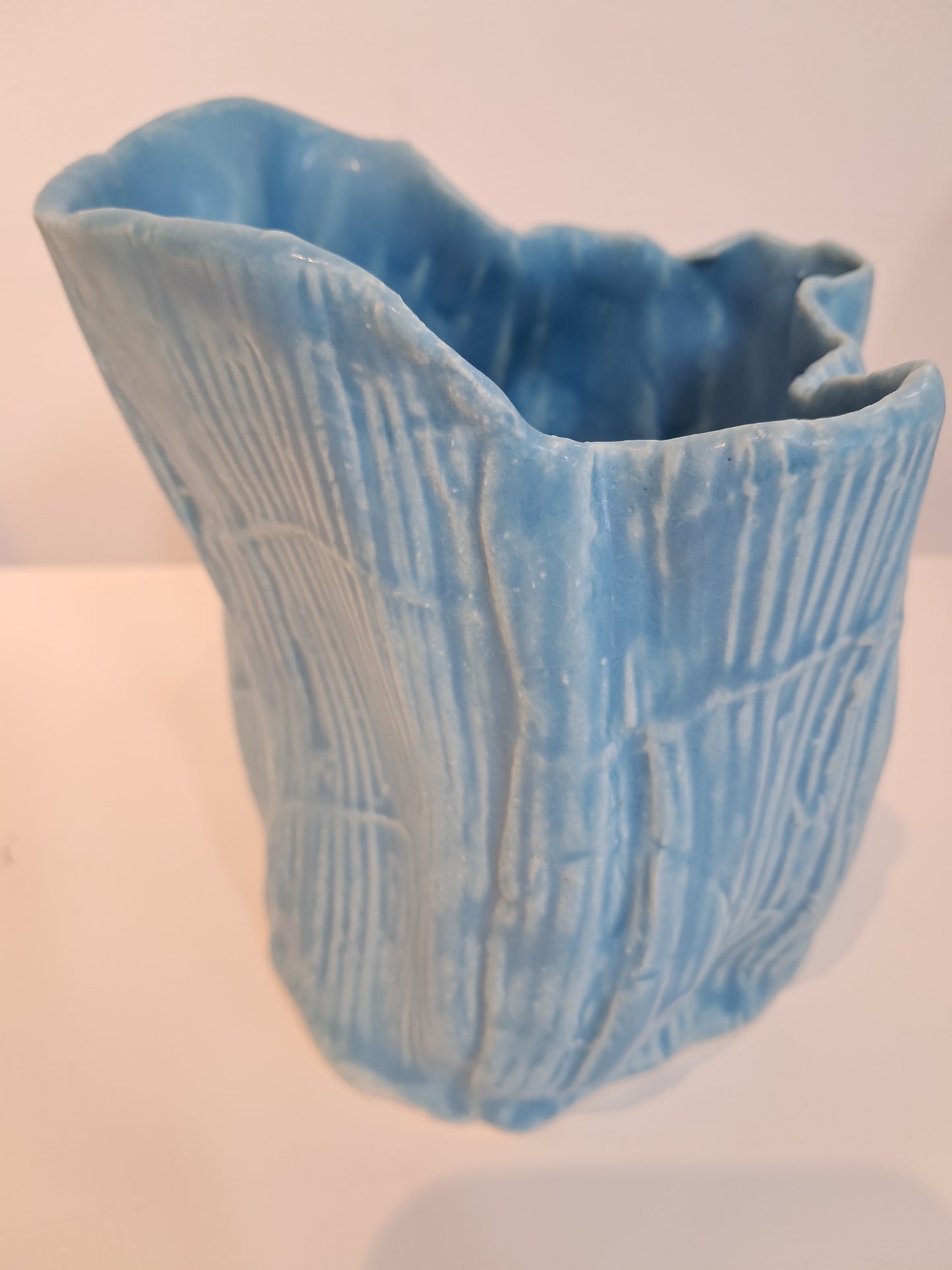 Ceramic Vessel Pale Blue glaze Irish Coastline