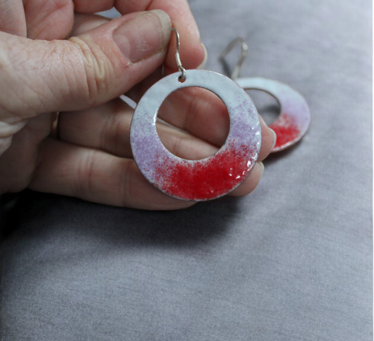 Red and Pink Ombrée Hoops