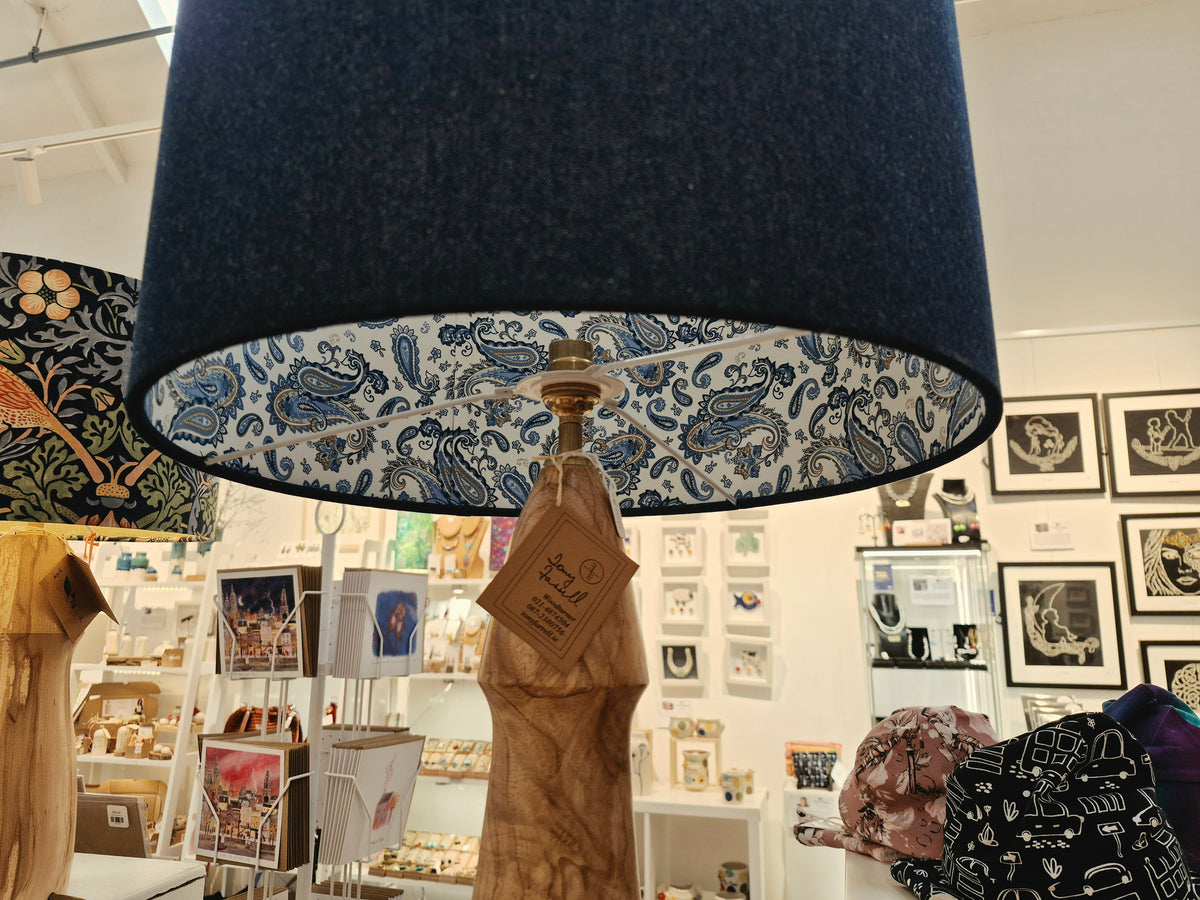 Denim & Paisley Drum Shade