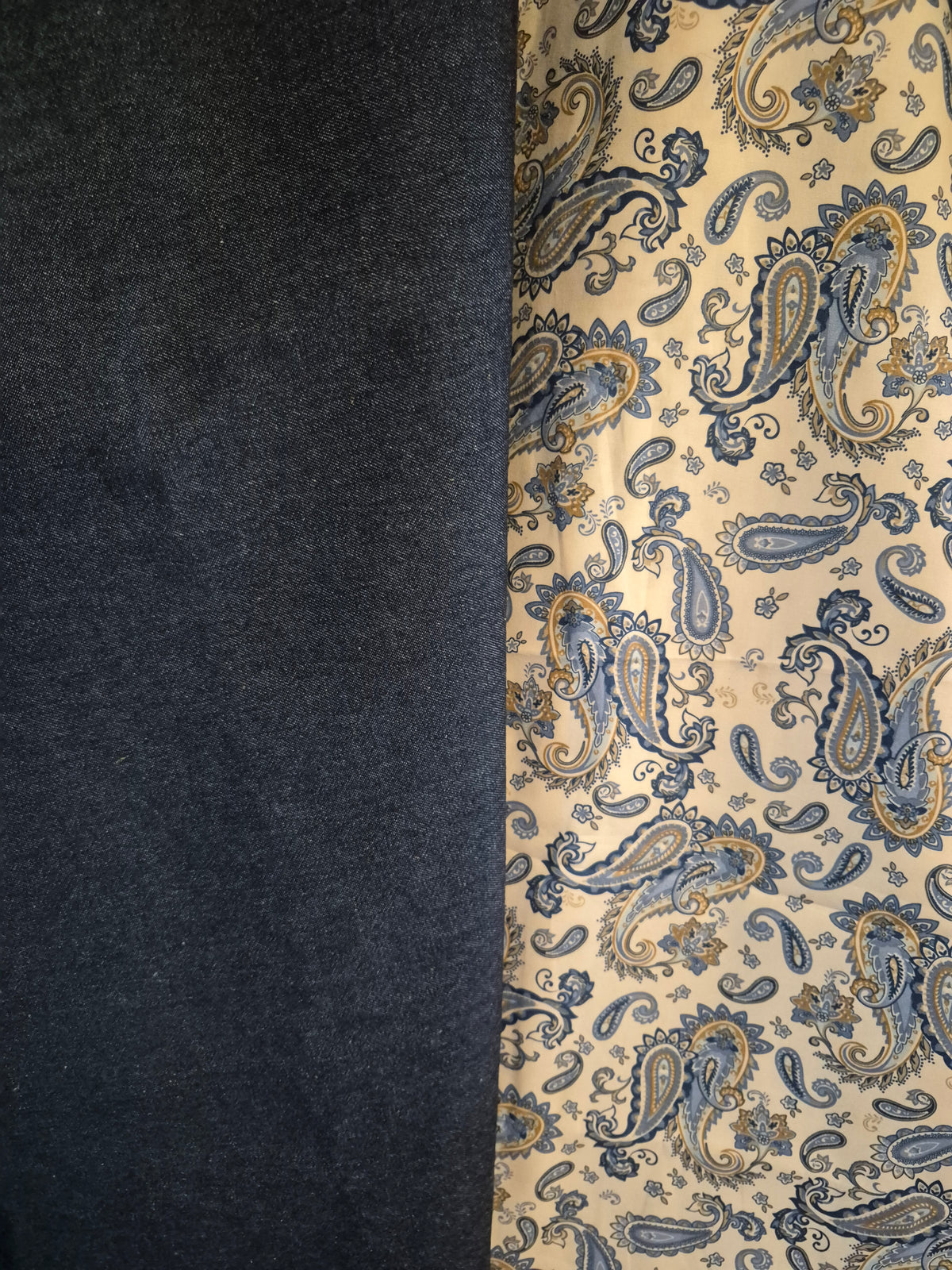 Denim & Paisley Drum Shade