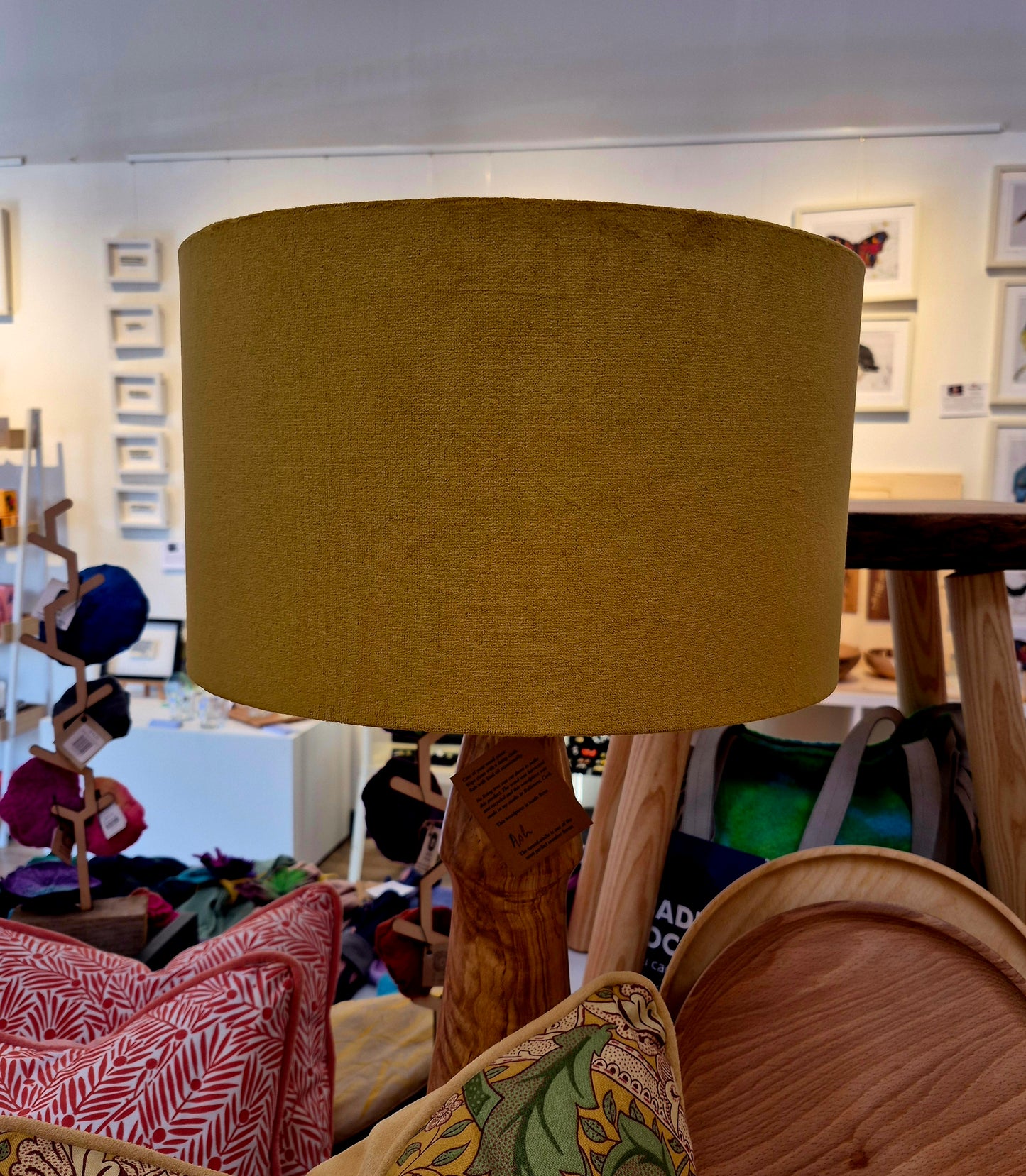 The 'Old Gold' Velvet Drum Shade