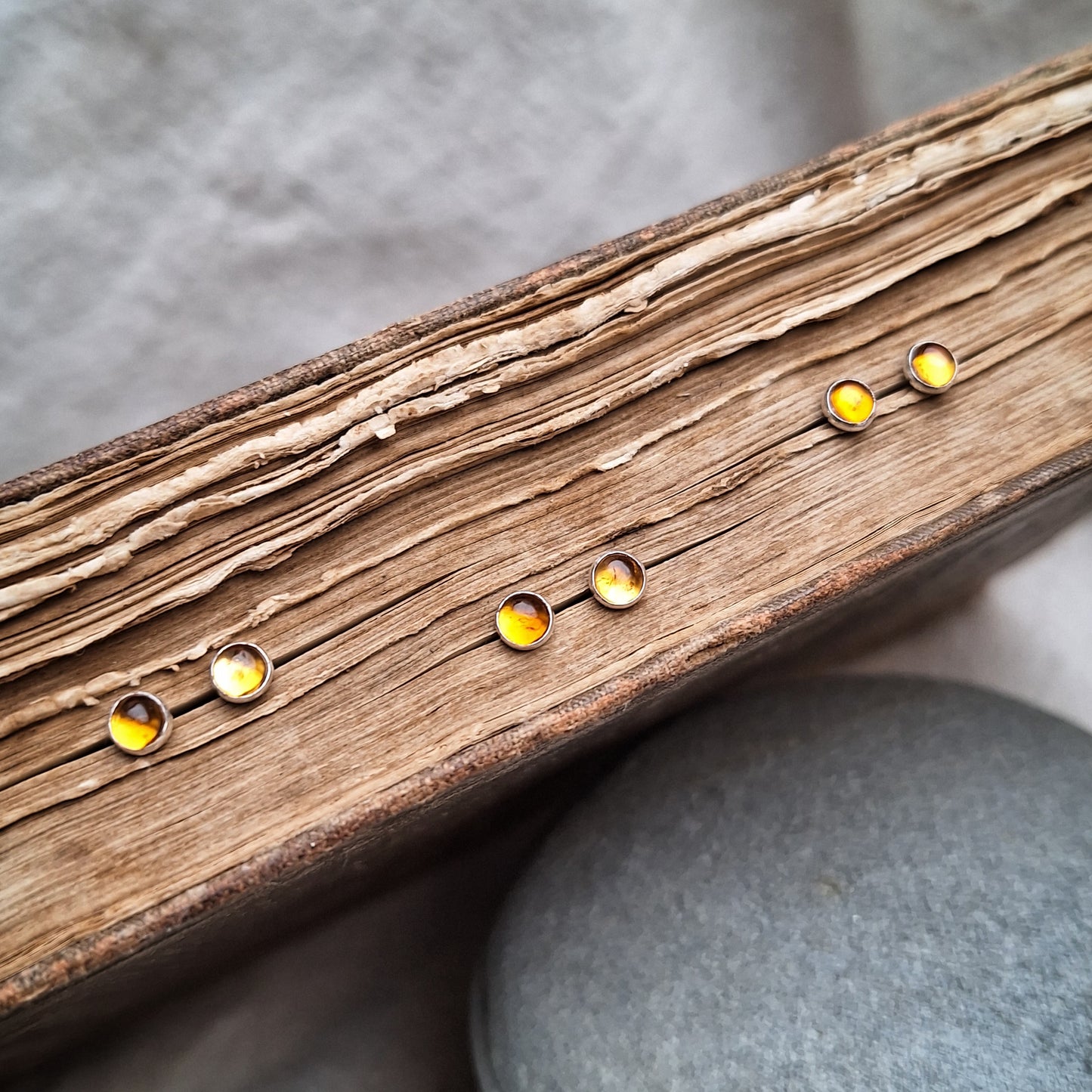 Citrine stud earrings