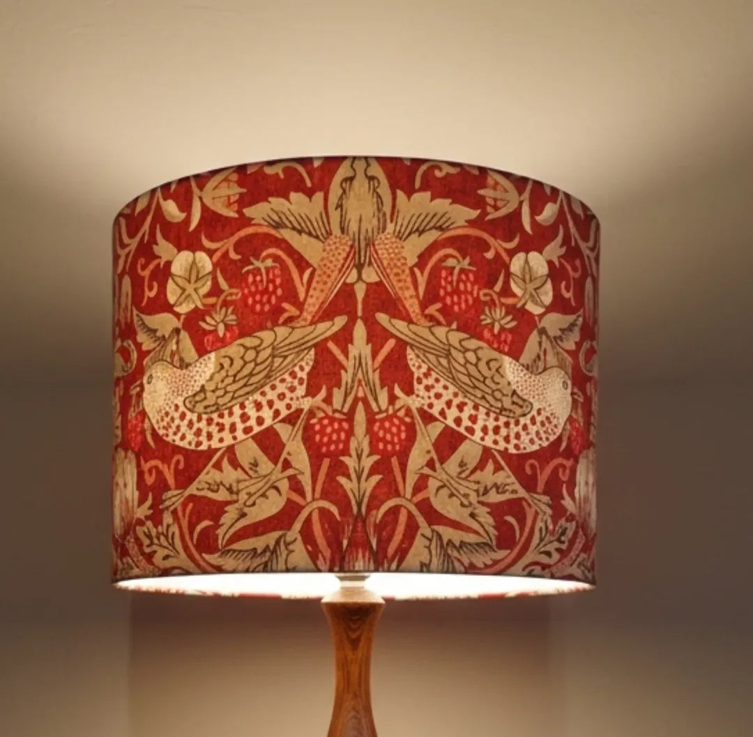 The 'Simply Strawberry Thief' Drum Shade