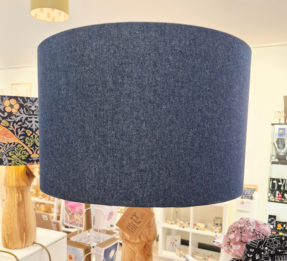 Denim & Paisley Drum Shade
