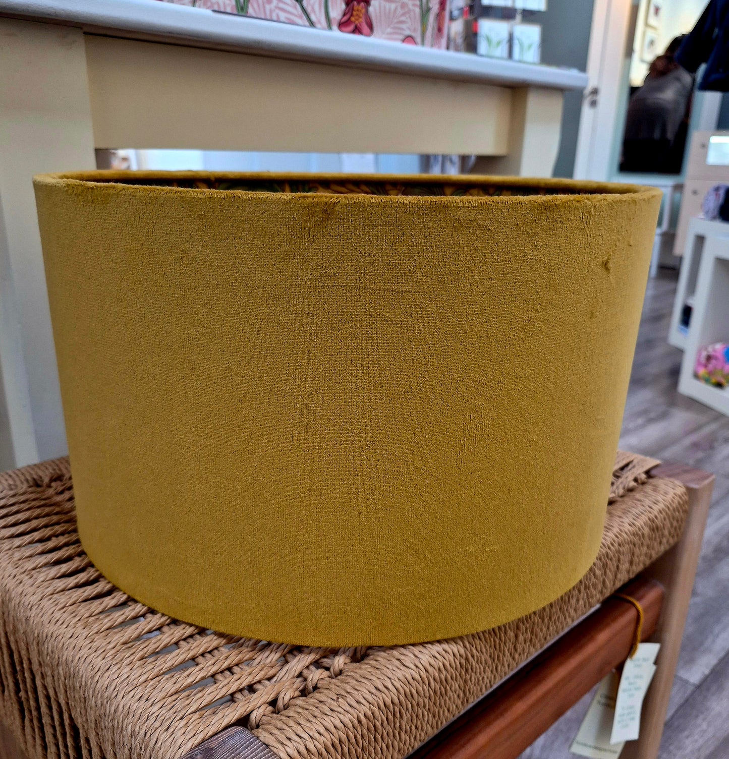 The 'Old Gold' Velvet Drum Shade